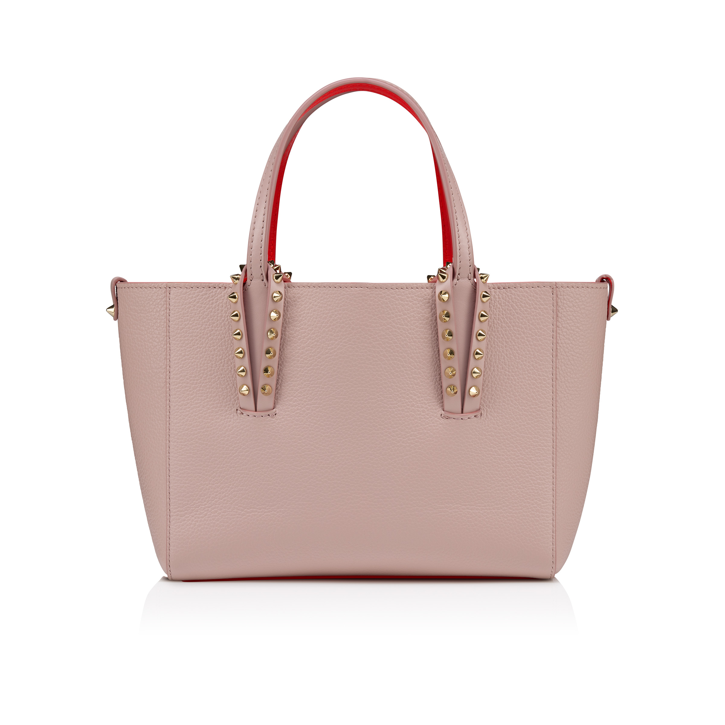 ネオンピンク レザートートミニ　ルブタン Christian Louboutin Cabata mini - トートバッグ - カーフレザー - グレー - Christian