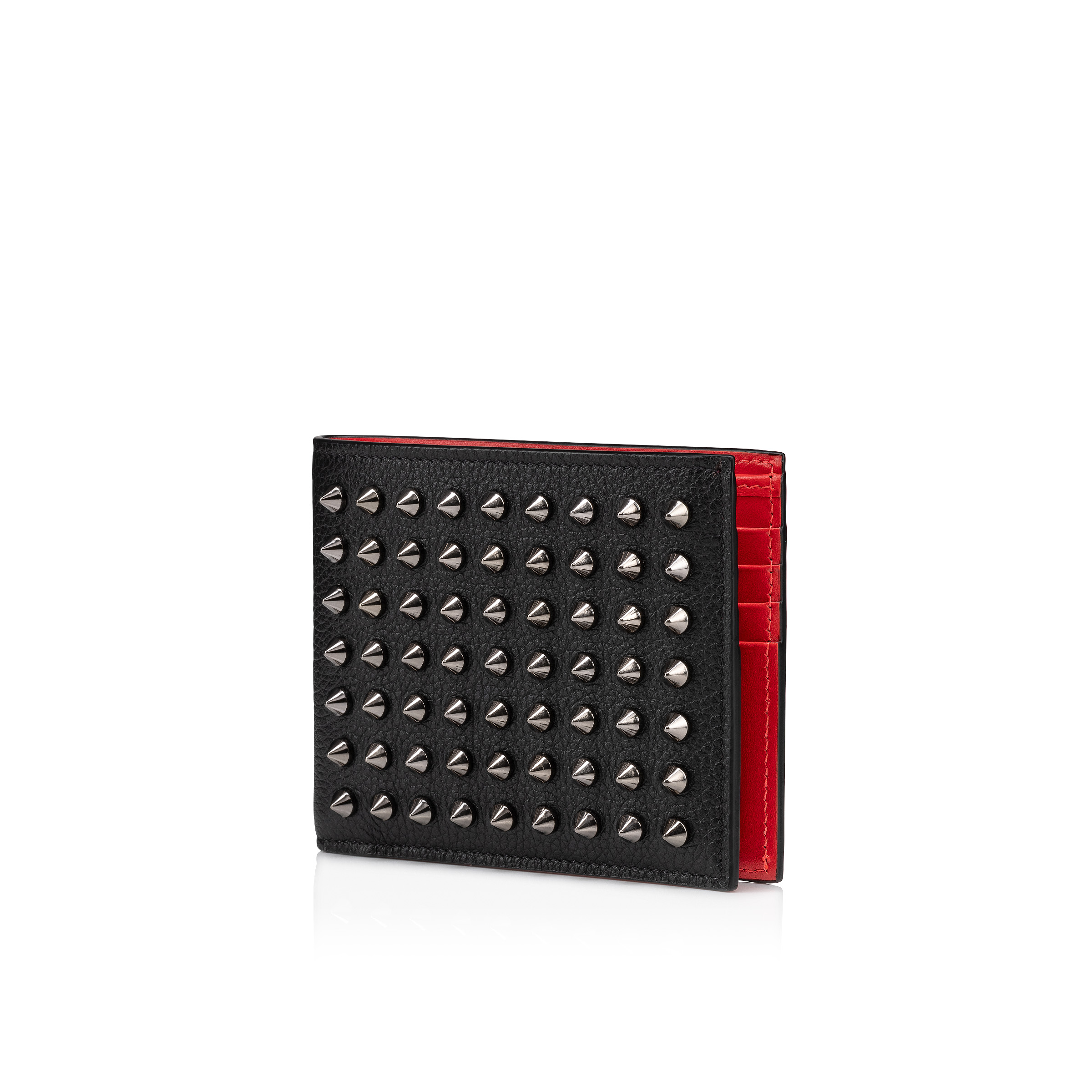 Funky - Wallet - Calf leather and spikes - Black - Christian Louboutin