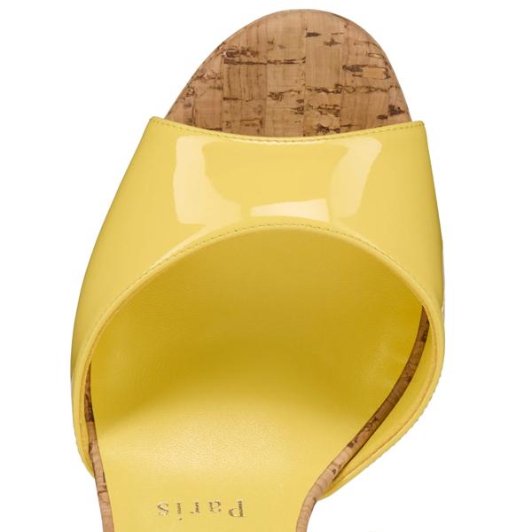 Sandaloo - 130 mm ストラップサンダル - パテントレザー - イエロー - ウィメンズ - Christian Louboutin