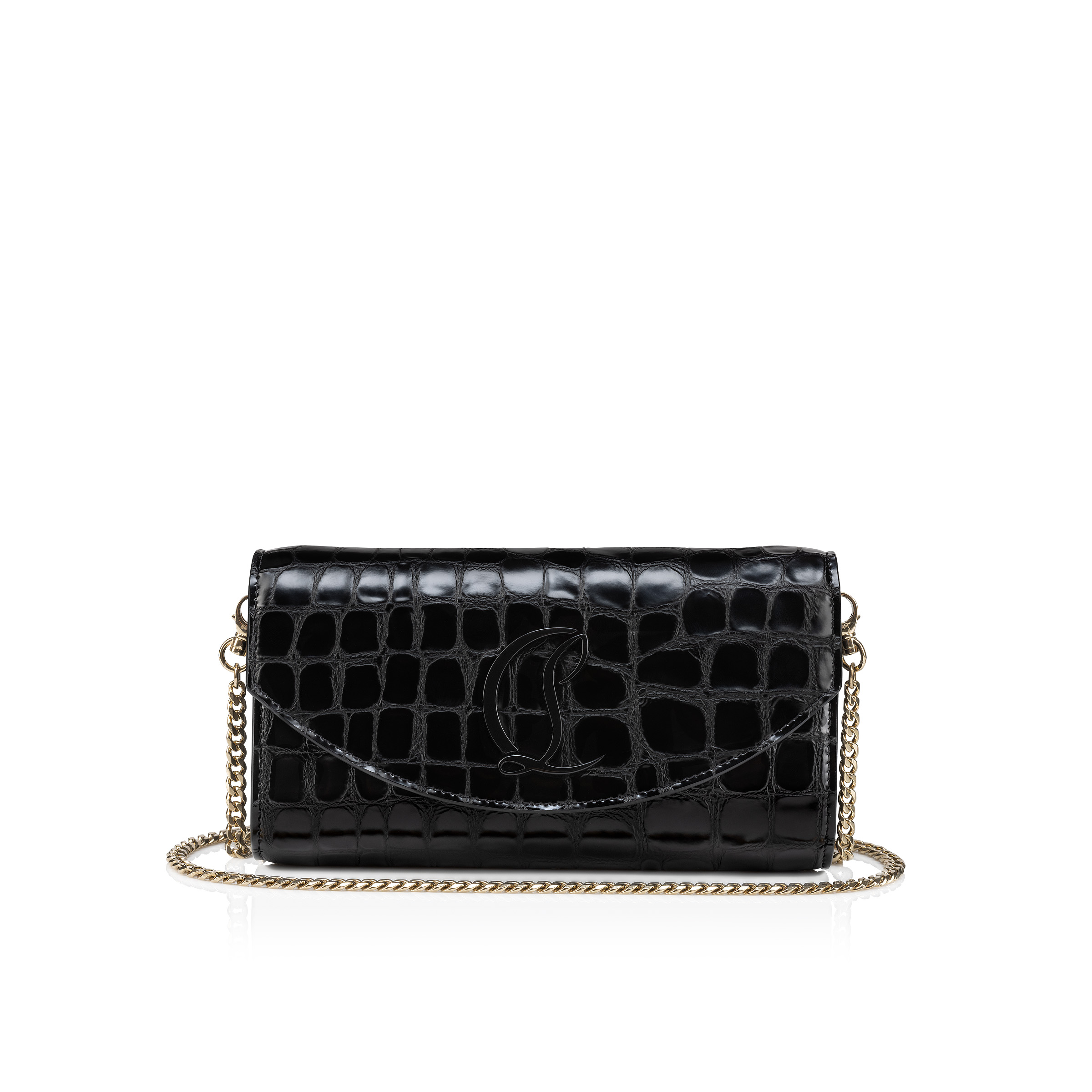 Christian Louboutin ブラック ウォレットチェーン Loubi54 - チェーンウォレット - カーフレザー - ブラック - Christian