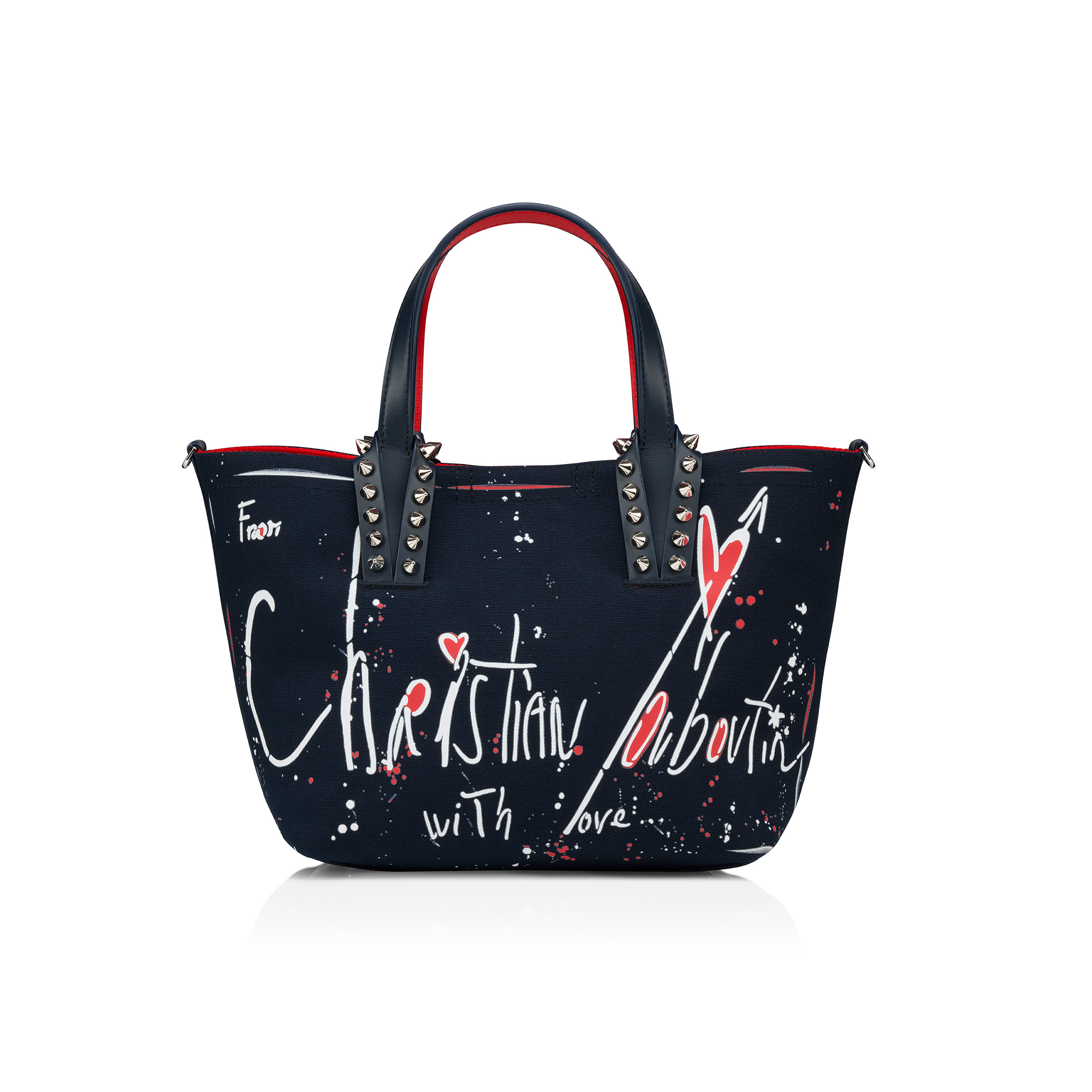 Christian Louboutin エッフェル塔キャンドル Cabata mini - トートバッグ - コットン - ネイビー - Christian Louboutin
