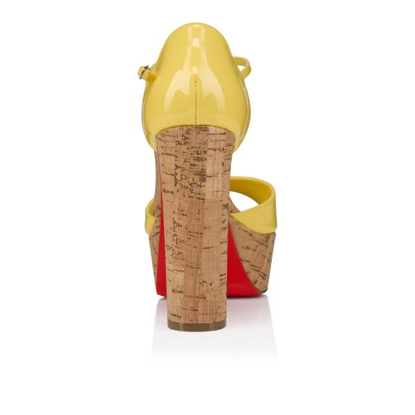 Sandaloo - 130 mm ストラップサンダル - パテントレザー - イエロー - ウィメンズ - Christian Louboutin