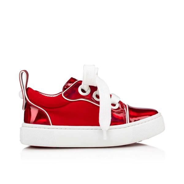 美品！Christian Louboutin スタッズ付きバレエシューズ レッド Christian Louboutin - 美品！Christian Louboutin スタッズ付きバレエ
