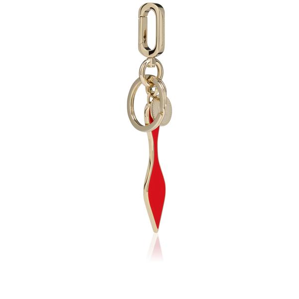 【極美品】クリスチャンルブタン キーリング レッドソール ロゴ金具 赤 Keyring - キーリング - メタル - ゴールド - Christian Louboutin