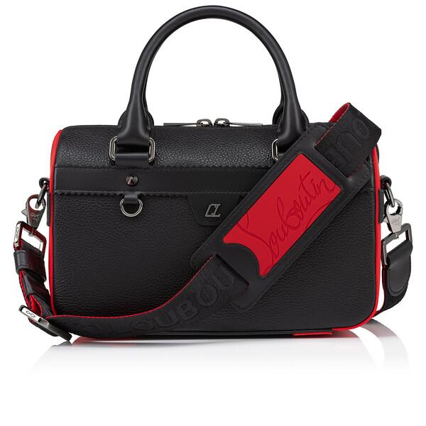 Christian Louboutin ファー バッグチャーム 黒 レッドソール Ruisbuddy small ブラック カーフレザー - Bags - Men - Christian
