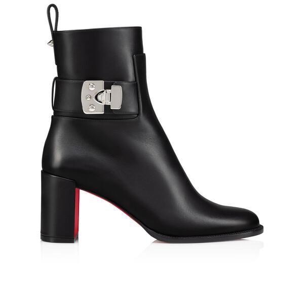 Christian Louboutin ルブタン カーフスキンブーティ 36 Booty Lock - ローブーツ - カーフレザー - ブラック - ウィメンズ