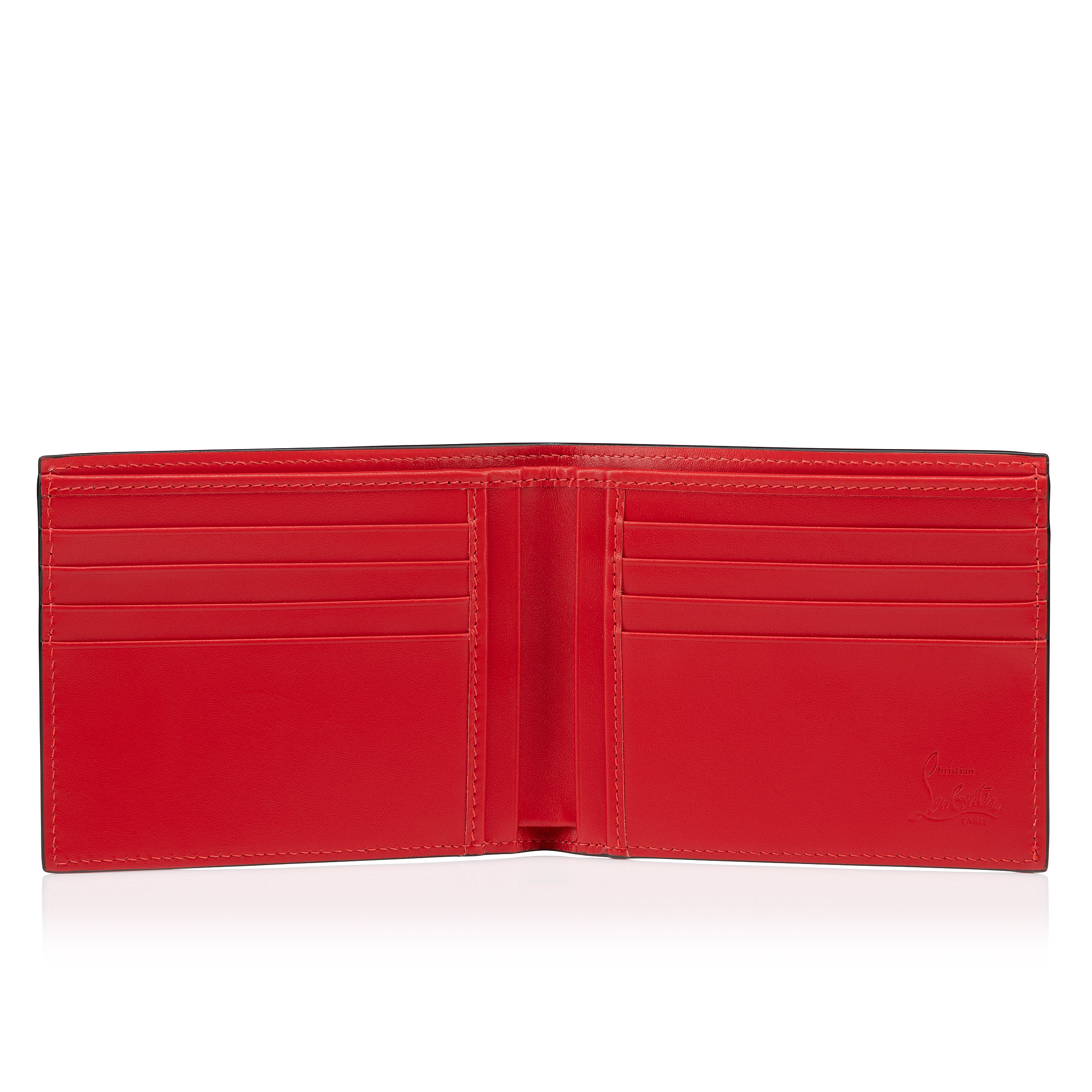 Funky - Wallet - Calf leather and spikes - Black - Christian Louboutin