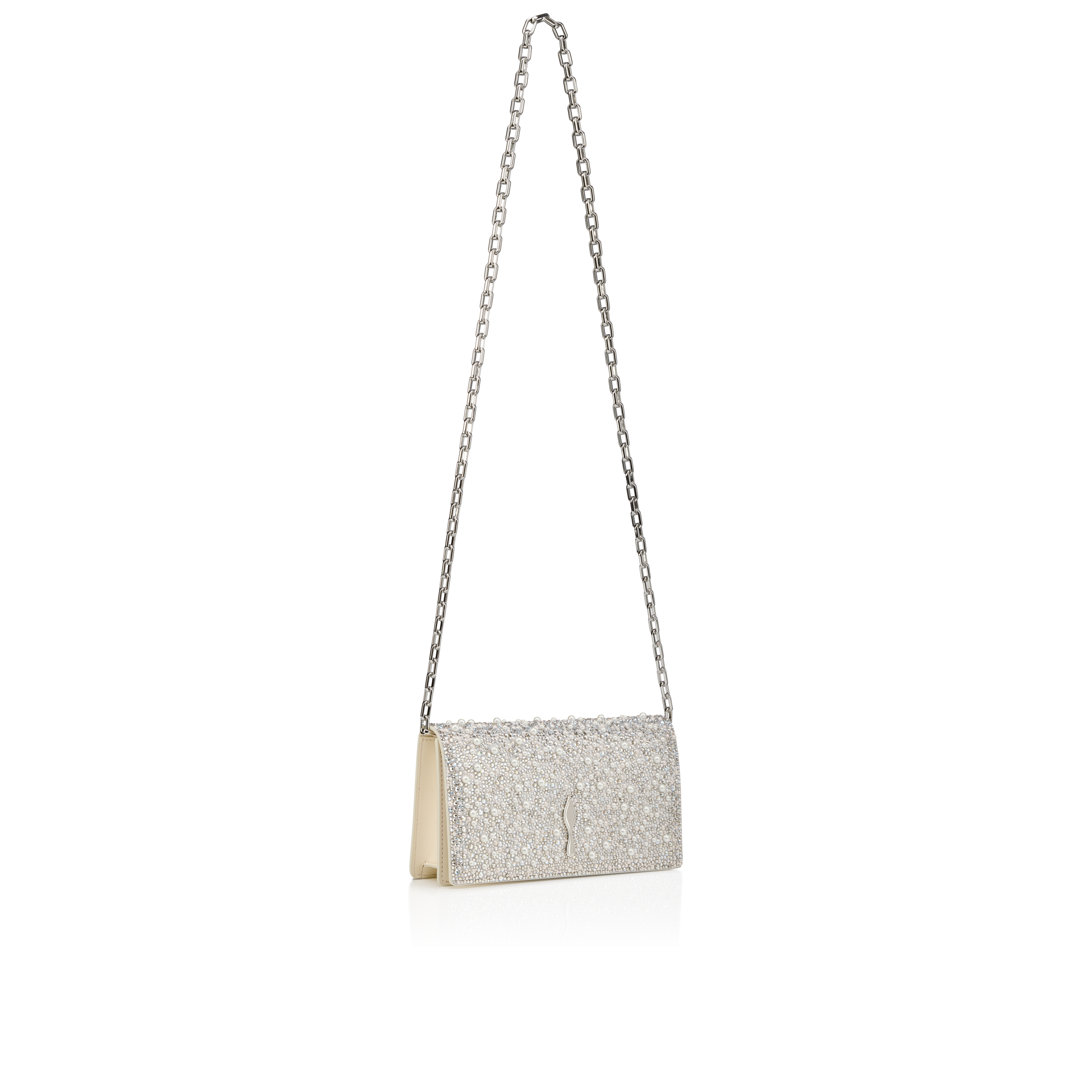 Bettina - クラッチ - スエード - シルバー - Christian Louboutin
