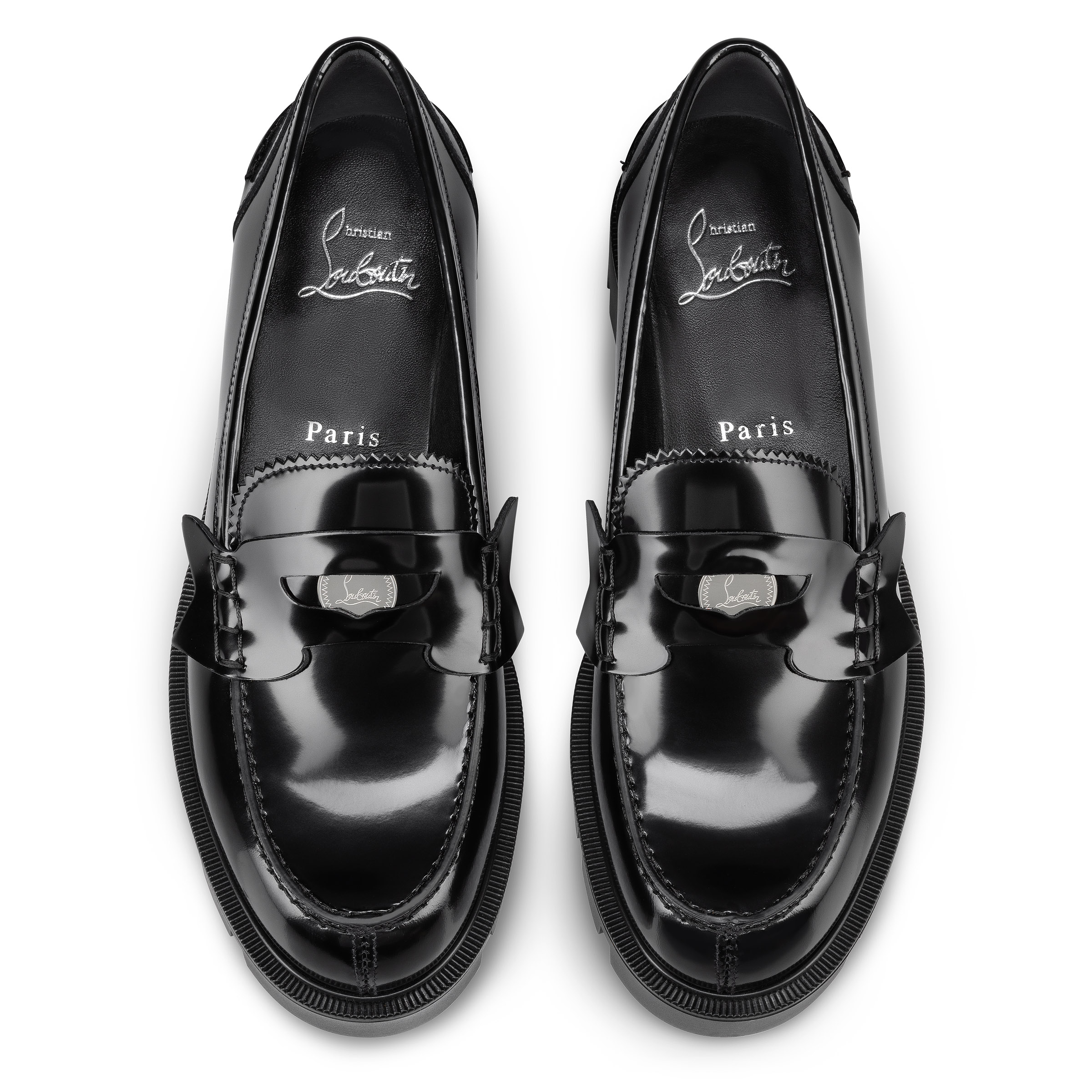 Penny Lug ブラック カーフレザー - Shoes - Women - Christian Louboutin